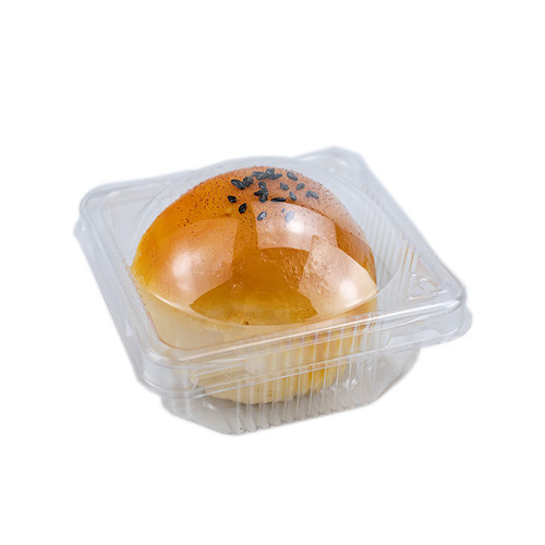 月饼蛋黄酥包装盒单个装密封透明加厚带盖雪媚娘天地圆型吸塑底托