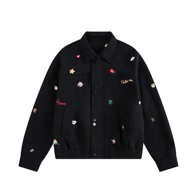 TIRED美式复古小刺绣夹克秋情侣