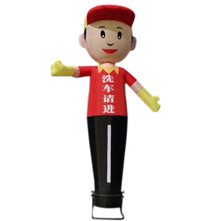 招手气模人财神爷充气开业人偶卡通定制庆典立柱广告舞星摇摆小丑