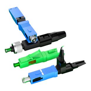 预埋式冷接子光纤接头SC/FC/LC直插式尾纤款快速连接器广电专用翻盖式皮线光缆对接子接续子对接器移动电信级