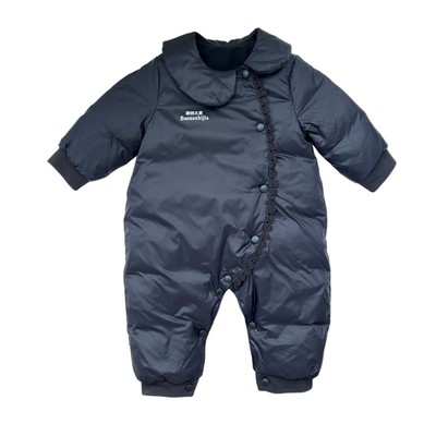 班纳之家女宝宝加绒羽绒连体衣