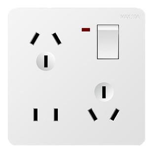 86型一开八孔插座带开关多功能暗装墙壁六孔十孔家用厨房专用面板