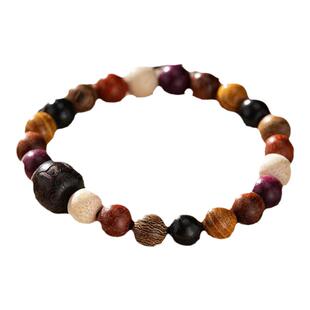 敦煌研究院 敦煌檀木六字真言手串 博物馆文创木质手串节日礼物