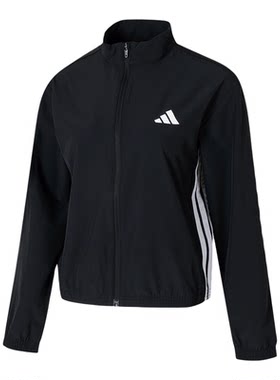阿迪达斯外套女夏季新款运动服官方正品薄款透气速干衣服立领夹克