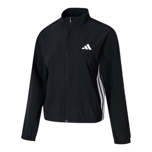阿迪达斯外套女春季新款运动服官方正品薄款透气速干衣服立领夹克