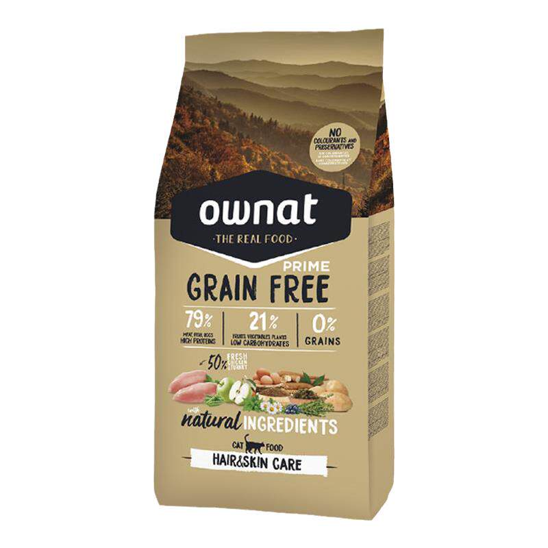 OWNAT官方旗舰店正品西班牙进口鸡肉味无谷鲜肉皮毛保健猫粮