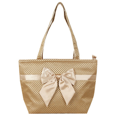 泰国棋盘格轻便有拉链外袋单肩包