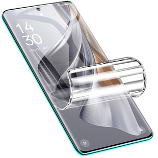 创霸适用opporeno10手机膜reno10pro钢化膜oppo水凝膜新款的全屏por+十全包边曲面屏保护软贴膜全胶蓝光防摔