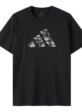 Adidas阿迪达斯男装2026夏季新款M PANDA C CAM T短袖T恤KB4849