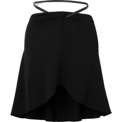 COURREGES 夏季女黑色迷你半身裙短裙