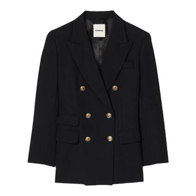 SANDRO女装法式黑色西装外套