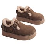 星期六厚底勃肯鞋女2025新款冬季加绒保暖棉鞋羊羔毛毛鞋真皮棉鞋