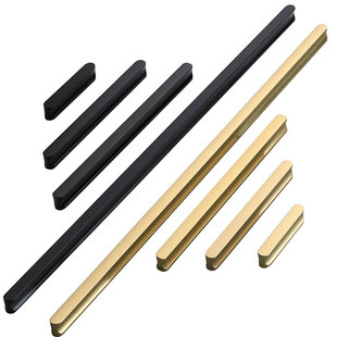 利德仕美式黑色柜门衣柜加长拉手现代简约北欧长条抽屉橱柜门把手