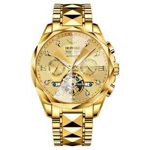 瑞士欧品客名表品牌手表男机械表男款防水夜光中老年人送父亲长辈