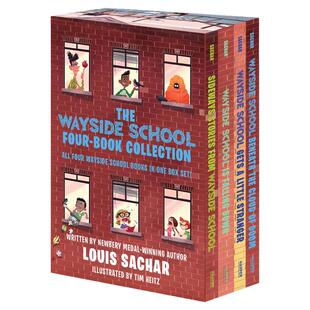歪歪路小学1-4册 美版 英文原版 The Wayside School 4-Book Box Set 路易斯萨奇尔 我们学校要倒了新来的老师 Holes别有洞天作者