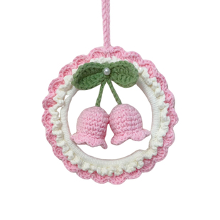 铃兰花挂件手工编织花束diy材料包车载自制毛线勾线风铃花教师节