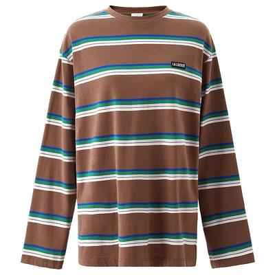 OCHIRLY欧时力纯棉条纹长袖t恤