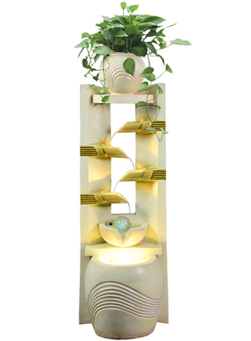 欧式客厅流水喷泉循环水景观办公室内风水轮招财装饰现代落地摆件