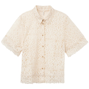 Intimissimi意舒漫经典花卉蕾丝小翻领纽扣家居睡衣CMD2572