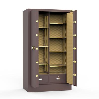 红光家用对开门指纹保险柜保险箱