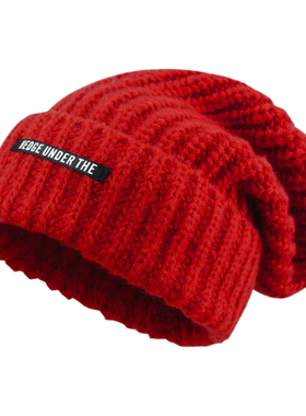 七色纺堆堆毛线帽子大头围显脸小