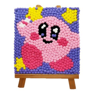 儿童手工毛球画diy制作材料包学校亲子活动作业创意卡通粘贴画