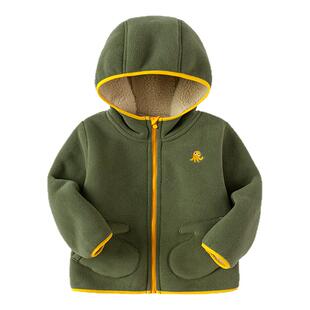 巴拉巴拉儿童外套女童摇粒绒上衣男童防静电棉服2026春装新款童装