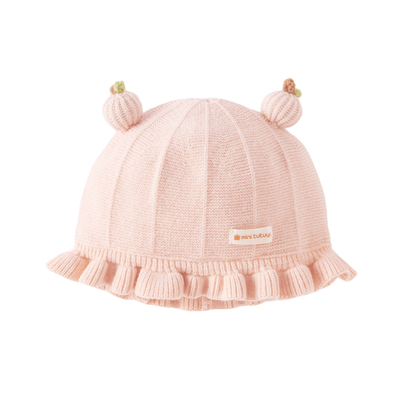 婴儿帽子秋冬小月龄女宝宝针织帽