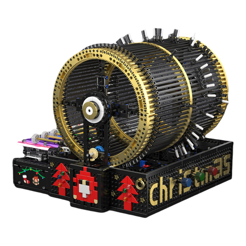 宇星模王电动音乐盒积木模型摆件儿童八音盒拼装玩具男孩生日礼物