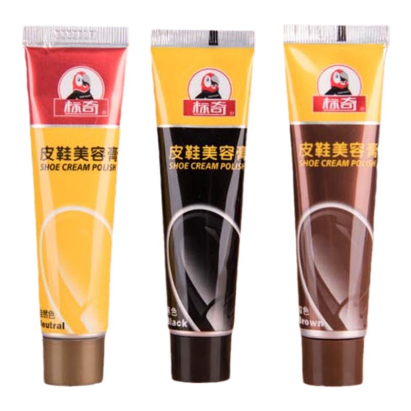 皮鞋美容膏黑棕色自然色通用鞋油皮具保养油白色膏体去污专业护理