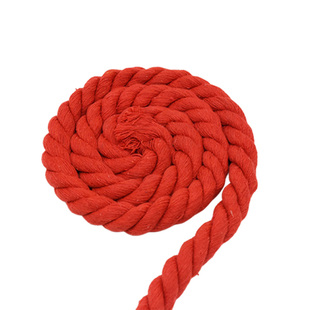 10mm12mm20mm中国结婚庆红色棉绳手工DIY捆树绳装饰挂饰捆绑粗绳