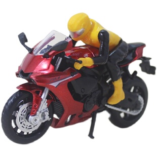 彩珀雅马哈YZF-R1摩托车带人偶67105A儿童成真玩具小汽车模型男孩