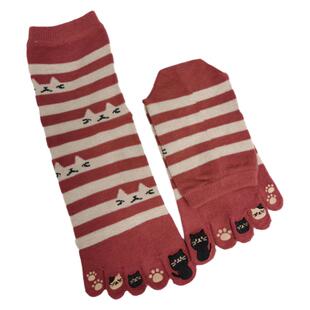 五指袜合集女中筒袜秋冬可爱分趾袜吸汗条纹卡通短袜杂款满25包邮