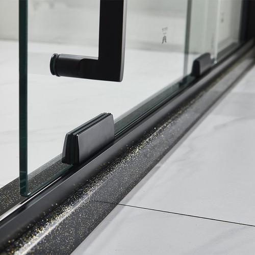 一字型淋浴房隔断门不锈钢玻璃淋浴门移门式干湿分离卫生间洗澡间