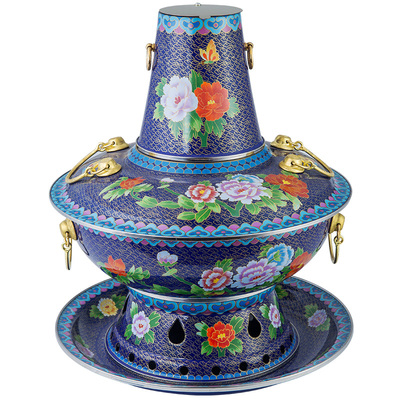 珐琅环保油铜火锅特厚烟囱