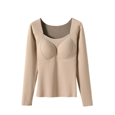 石墨烯带胸垫免文胸保暖蓄热内衣