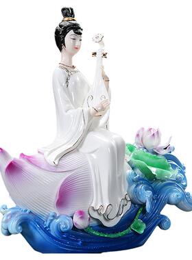 古典人物美女工艺品德化陶瓷