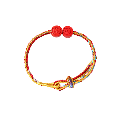 原矿朱砂红砂十二生肖双合三合手绳手链手工编织可调节男女本命年