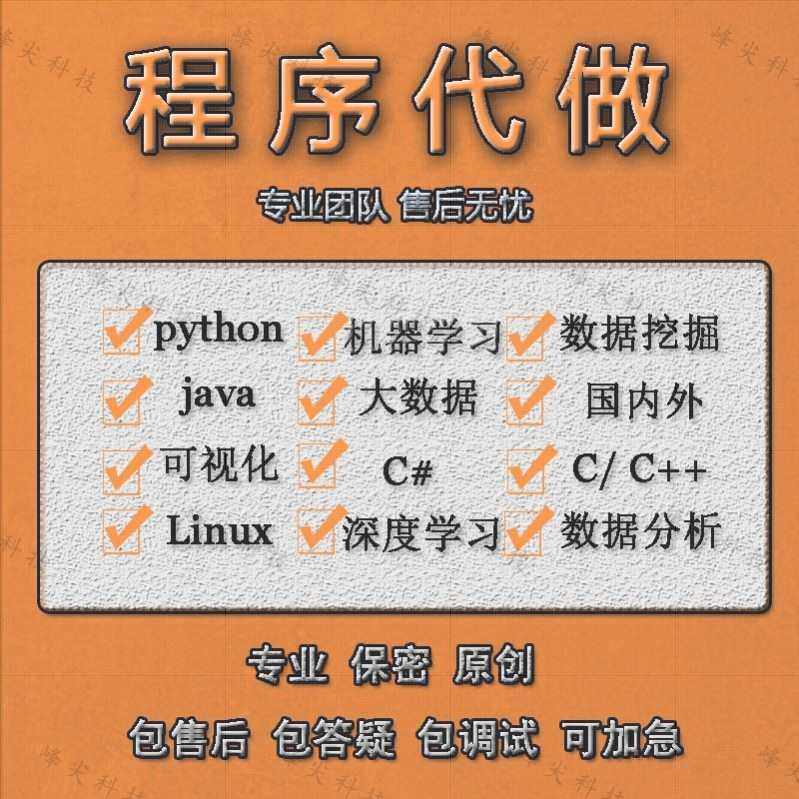 Python代编程java计算机程序设计c代码编写qt开发c#系统定制代做