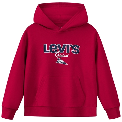 【新年马年】李维斯男童红色卫衣连帽儿童套头衫2026拜年过年衣服