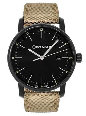 自营WENGER SWISS ARMY 男士 Urban Classic 42 毫米表盘手表 01.