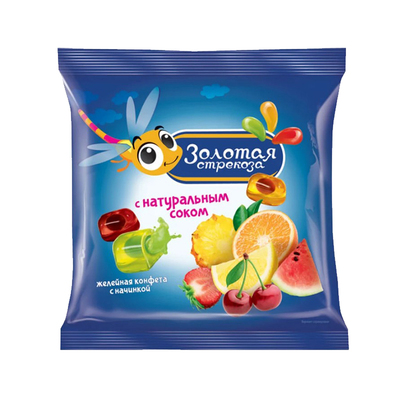 俄罗斯进口水果爆浆夹心软糖
