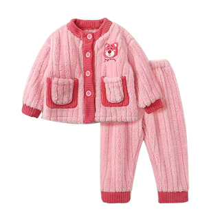 清仓!no退no换!女童睡衣秋冬款2026法兰绒加绒加厚珊瑚绒家居服