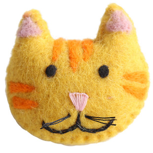 尼泊尔手工小猫小狗恐龙彩虹羊毛毡童趣可爱胸针别针围巾包包配饰