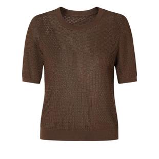 IMM尹默夏阿丝娜Asana系列再生纤维素纤维镂空圆领针织衫女