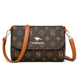 真皮老花小包女2025新款百搭中年妈妈包软皮单肩手机包夏季斜挎包