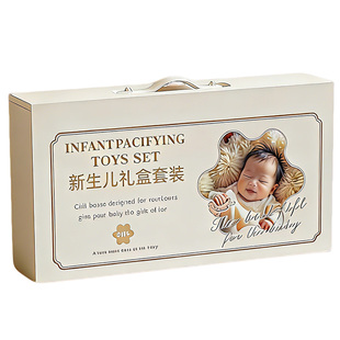 新生婴儿礼物实用满月女孩见面礼男送百天宝宝摇铃礼盒可啃咬玩具