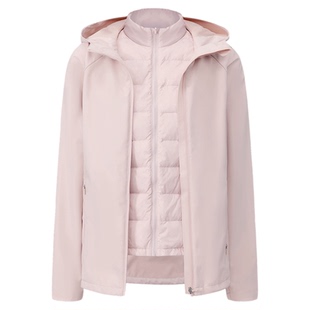 魔力薇薇小蛮腰鹅绒羽绒服女2025冬新款防风防水三合一软壳外套