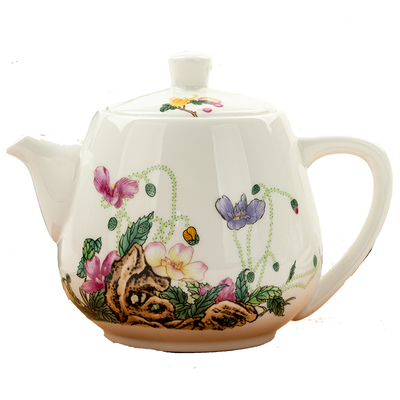 金岚玉现代中式珐琅彩小号骨瓷