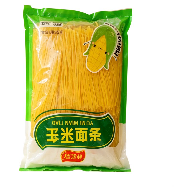 5斤装玉米面条正宗东北碴条鲜挂面粗粮细作速食叉插条面纯黄面条